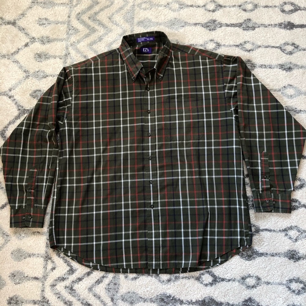 EZ’s button down casual long sleeve, size XXL
